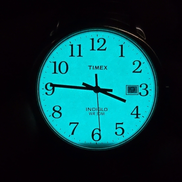 Mens Timex R6 Date Indiglo Two Tone Quartz Analog Watch New Battery - Picture 13 of 13